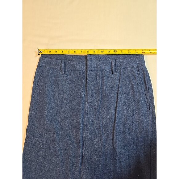 Vince Women denim midi skirt Cotton Fabric made in Italy Pockets Blue Size 8 New - Picture 8 of 13